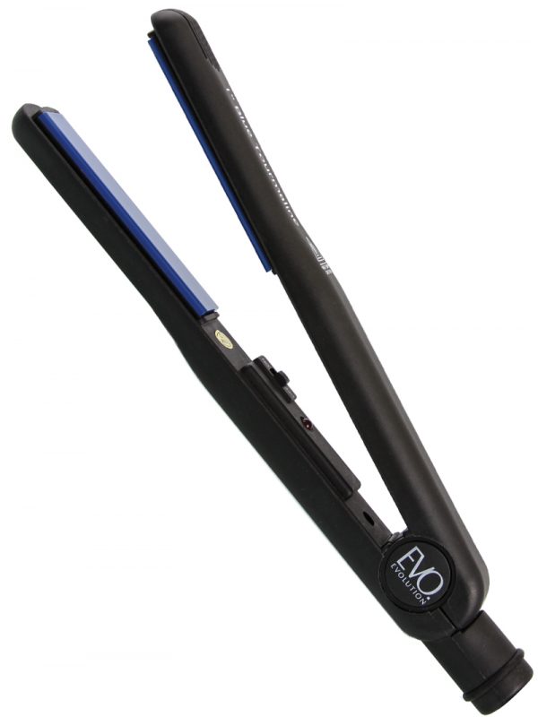 Evalectric 1 inch Blue Tourmaline Black Hair Straightener