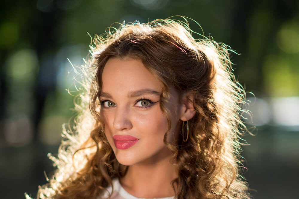 Woman with twisted hair