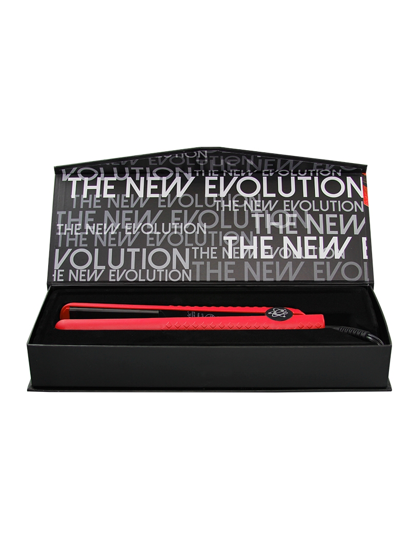 Evalectric Classic Styler Christmas Red Hair Straightener Box Open