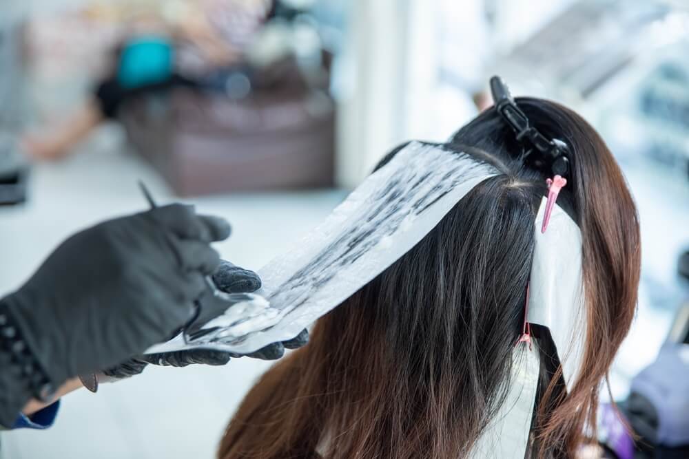 woman hair color