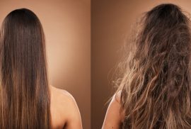 woman damaged hair