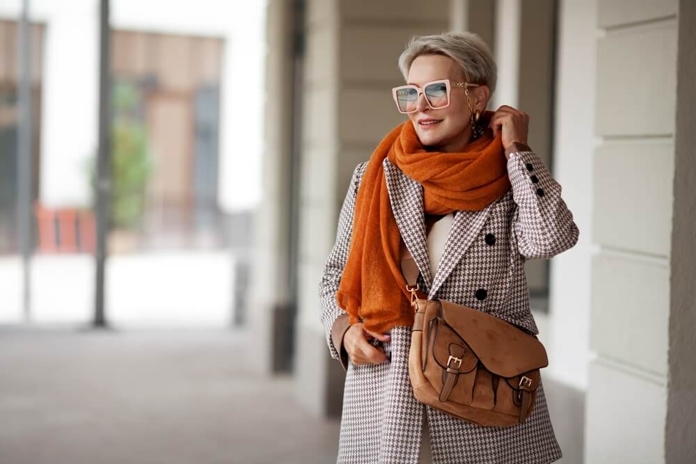 mature woman short hair