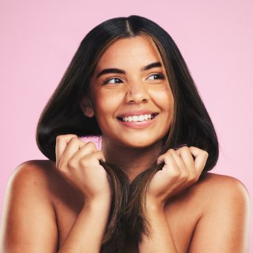 woman new year hair routine