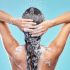 woman shampooing hair