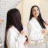 woman shiny hair
