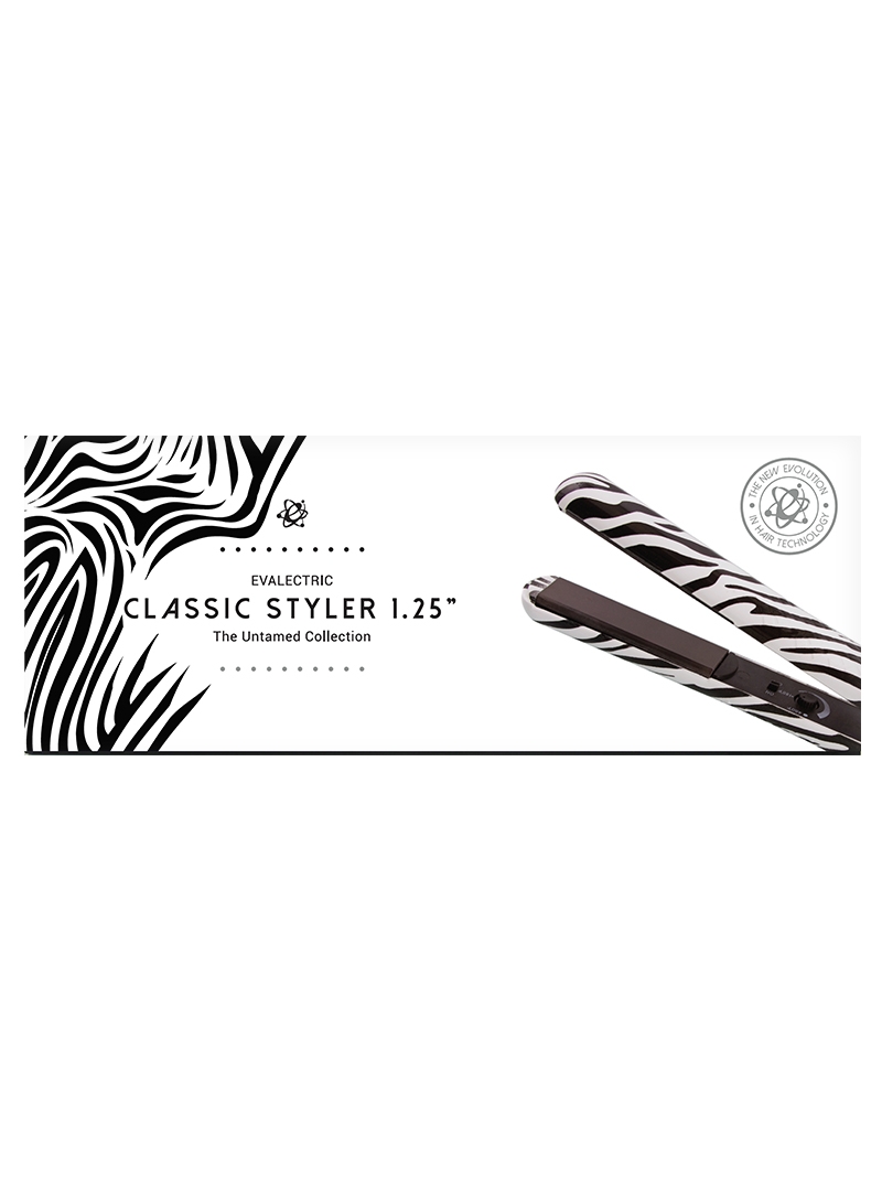 Evalectric Zebra hair straightener box